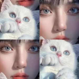 Gray Contact Lenses, Gemini Art, Cosmetic Contact Lenses, Kawaii Hoodies, Kawaii Wigs, Grey Contacts, Blue Contacts, Kawaii Shirts, Kawaii Accessories