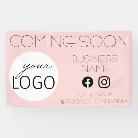 Coming Soon Signs Business, Small Business Banner, Cute Business Casual Outfits, Business Opening, Indoor Banner, Promotional Banners, Business Banner, Business Casual Outfits For Women, Business Products