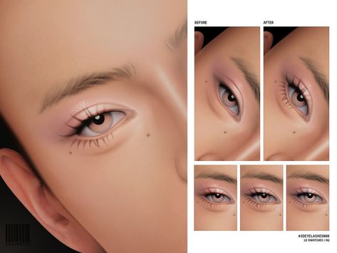 The Sims Source, Classic Eyeliner, Short Eyelashes, Nose Contouring, Graphic Eyeliner, Sims 4 Gameplay, Matte Blush, Eyelash Sets, Makeup Eyelashes