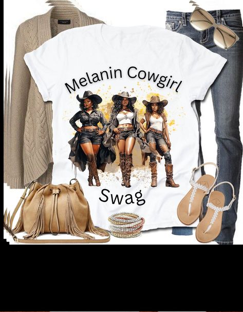 Cowgirl Outfits Black Women Rodeo, Cow Girl Outfit Black Women, Texas Rodeo Outfit, Black Rodeo Outfits For Women, Plus Size Rodeo Outfits For Women, Trail Ride Outfit Black Women, Western Outfits Black Women, Rodeo Outfits For Black Women, Curvy Western Outfits