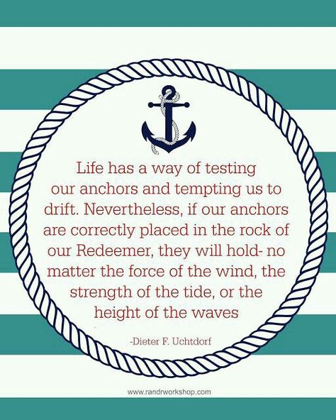 Stay anchored Anchor Quote, Anchor Quotes, Feather Printable, Printable Scavenger Hunt, Thankful Turkey, Lds Quotes, Girls Camp, Camping Tips, 8x10 Print