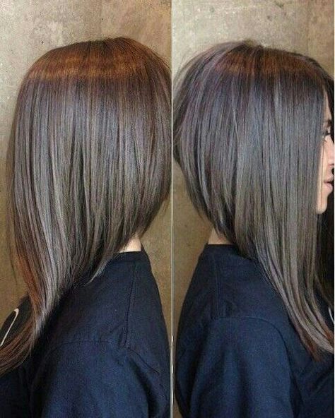 Long Asymmetrical Haircut, Long Angled Bob Hairstyles, Graduated Haircut, Angled Haircut, Long Angled Bob, Inverted Long Bob, Graduated Bob Haircuts, Inverted Bob Haircuts, Angled Bob Hairstyles