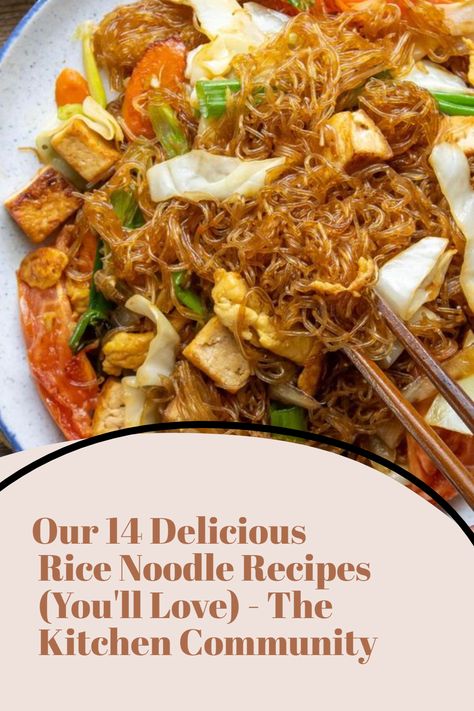 Rice noodles are typically found in Asian cuisine where you can find a ton of different rice noodle recipes that please any palate. While most rice noodle recipes are found in Asian recipes, you will also find these versatile and tasty noodles in other world cuisines, including Mexican food. In Mexico, rice noodles are used to make a delicious soup with tomato sauce, onion, cilantro, and hot chili sauce. Things To Make With Rice Noodles, Rice Noodle Sauce, Asian Rice Noodle Recipes, Easy Asian Rice Noodle Recipes, Rice Noodles Recipes, Chinese Wide Noodle Recipes, Wide Rice Noodle Recipes Thai Dishes, Chili Oil Rice Noodles, Easy Rice Noodle Recipes