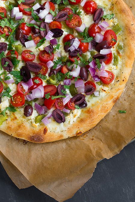 Greek Pizza Recipe, Greek Pizza, Sandwich Bar, Gourmet Sandwiches, Deli Sandwiches, Flatbread Pizza, Tea Sandwiches, Cooking Classy, Kalamata Olives