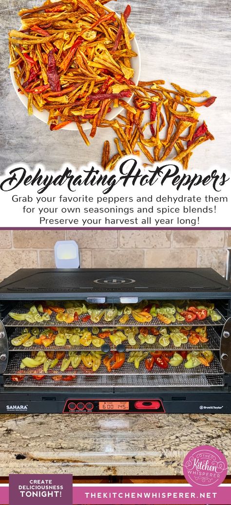 Dried Jalapenos, Dehydrate Peppers, Dry Peppers, Preserving Peppers, Long Hot Peppers, Dehydrated Bananas, Hot Banana Peppers, Food Dehydration, Cinnamon Apple Chips