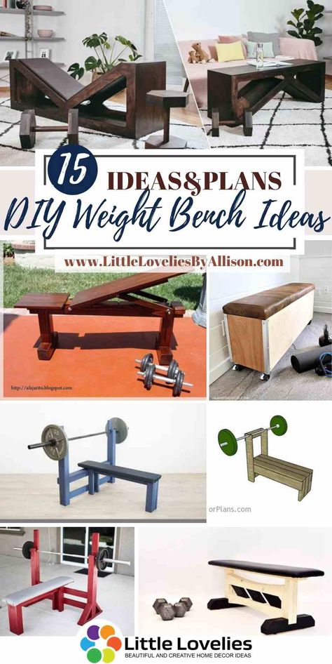 Diy Exercise Bench, Weight Bench Diy, Workout Bench Diy, Diy Workout Bench, Diy Weight Bench, Gym Room Ideas, Homemade Bench, Gym Things, Workout Bench