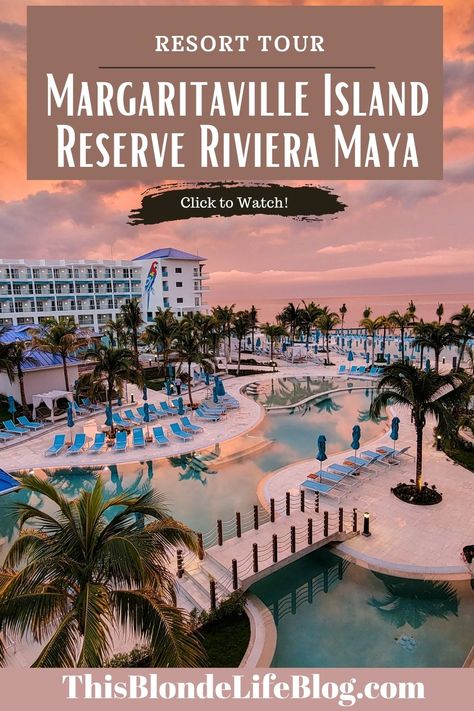 Tour around the brand new Margaritaville Island Reserve Riviera Maya Resort! Adults-Only All Inclusive Resort in Mexico. Just opened June 2023! where to stay in Mexico - Where to stay in Riviera Maya - All Inclusive Resort - Adults Only Resort - Travel Tips - Travel Ideas - Resort Tour - Travel Video - Travel Youtube - Travel Blogger - Margaritaville - Karisma Resort - Travel Inspo - Travel Inspiration Cancun All Inclusive, Riviera Maya Resorts, All Inclusive Trips, Cancun Airport, Cancun Trip, Riviera Maya Mexico, Retirement Travel, Cancun Resorts, Riviera Cancun