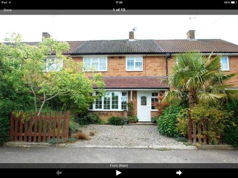 Ex Council House Renovation, Ex Council House Makeover Exterior, Ex Council House Makeover, 1960s House Renovation Uk, Brick Bungalow Exterior, Terrace House Front Garden, Council House Makeover, 1950s House Renovation, Council House Renovation