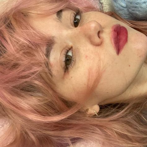 Pastel Pink Hair Aesthetic, Hair Goals Curly, Light Pink Coquette, Pink Hair Aesthetic, Stylist Aesthetic, Coquette Strawberry, Light Pink Hair, Colourful Hair, Pastel Pink Hair