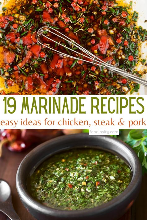 19 Delicious Marinade Recipes - Foodiosity Marinades For Meat, No Salt Marinade, Keto Marinades, Marinate Steaks For Grill, Homemade Marinades For Meat, Homemade Dales Marinade, Beef Marinade Recipe, Sweet And Spicy Marinade, Best Grilled Vegetable Marinade