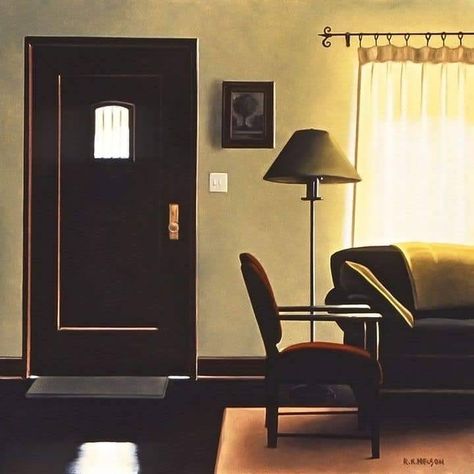 Kenton Nelson, American Scene Painting, Grant Wood, Interior Paintings, Ivy House, Home Painting, Painting Aesthetic, Edward Hopper, Interior Illustration