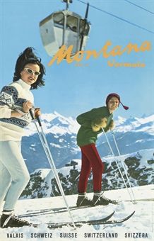 vintage ski poster. Montana Swiss Snowboarding Poster, Ski Outfits For Women, Mode Au Ski, Winter Make Up, Vintage Skis, Norway Winter, Swiss Ski, Adelboden, Winter Poster