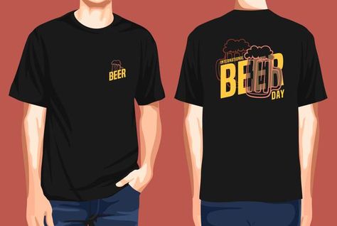 Beer T Shirt Design, International Beer Day, Typography Tshirt Design, Shirt Typography, Beer Day, Typography Graphic, Typography Tshirt, Street Culture, Fashion T Shirt