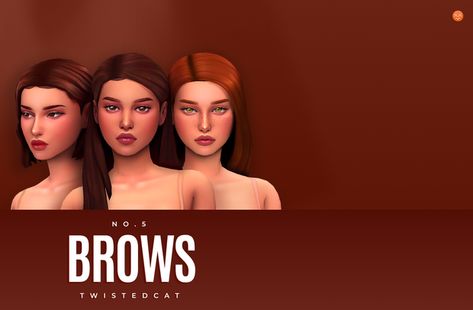 Eyebrow set No5(Download) | TwistedCat on Patreon Sims 4 Cc Eyes, The Sims 4 Skin, Makeup Cc, Sims 4 Mm Cc, Sims 4 Cc Makeup, Sims 4 Body Mods, Sims 4 Cc Skin, Sims 4 Expansions, Sims 4 Cc Folder