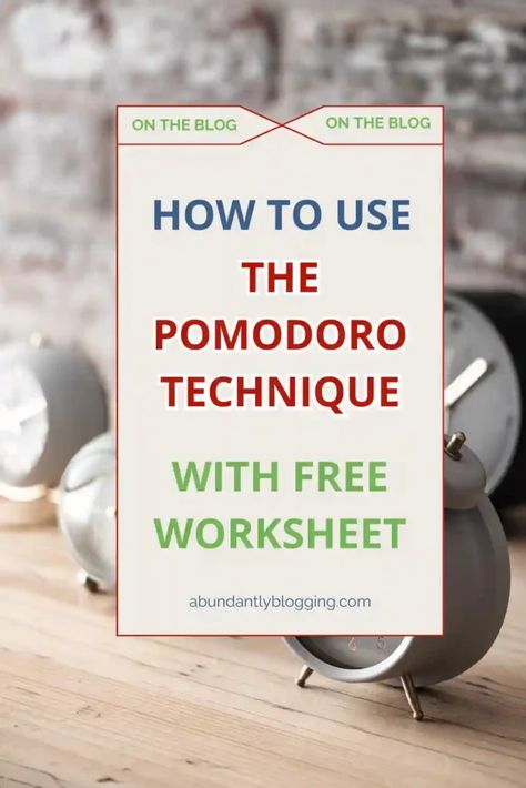 Feeling overwhelmed by your blogging to-do list? The Pomodoro technique is here to simplify your workflow and boost your productivity. This step-by-step guide and printable worksheet will show you how to break your tasks into manageable 25-minute intervals, take strategic breaks, and develop consistent work habits. By implementing the Pomodoro technique, you'll streamline your blogging process, minimize distractions, and achieve more in less time. Click through to get started and grab your free worksheet! Pomodoro Method Printable, Study Pomodoro, Pomodoro Technique Printable, Pomodoro Time, Pomodoro Method, The Pomodoro Technique, Become More Productive, Pomodoro Technique, Work Habits