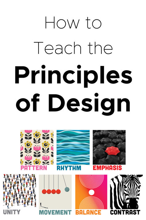 Planning how to teach Principles of Design to your students can be challenging. I cover teaching the Principles of Designs in many different ways in my art curriculum. Here’s some of my favorites. Art Theory Lessons, Principles Of Design Art Projects, Interior Design Activities For Students, Design Assignment Ideas, Gradation Design Art, Movement Principle Of Design, Principles Of Design Repetition, Principles Of Design Poster, Principles Of Design Harmony