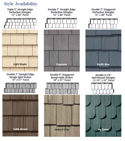 Exterior Siding Ideas, Vinyl Shake Siding, Siding Colors For Houses, Exterior Siding Options, Cedar Shake Siding, Exterior Siding Colors, Exterior House Siding, Siding Ideas, Roofing Shingles