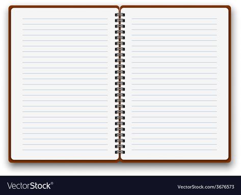 Open notebook Royalty Free Vector Image - VectorStock Open Notebook Png, Create Notebook, Open Notebook, Powerpoint Background Templates, Video Design Youtube, Notebook Pages, Notebook Templates, Braces Colors, Math Materials