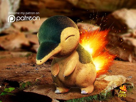 Pokemon Cyndaquil, Realistic Pokemon, Realistic Wallpaper, Pokemon Live, Pokemon 100, Pokemon In Real Life, Realistic Background, 3d Pokemon, Pokemon Realistic