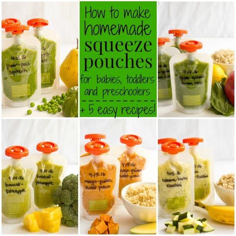 Toddler Food Pouch Recipes, Squeeze Pouch Recipes, Fruit Recipes For Kids, Baby Food Pouches, Diy Baby Food, Baby Food Pouch Recipes, Cooking Sweet Potatoes, Baby Snacks, Homemade Baby Foods