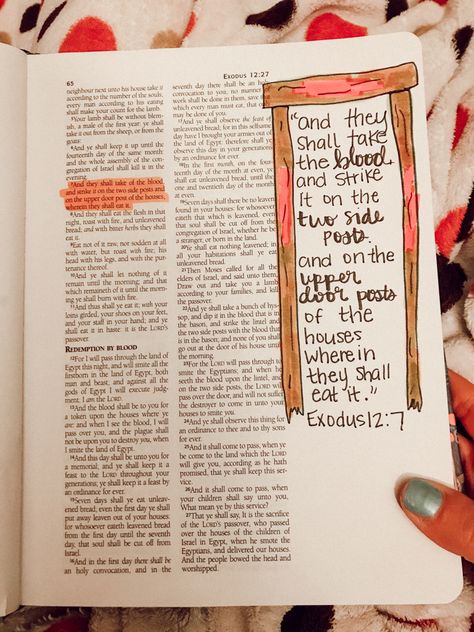 Exodus Bible Verses, Exodus 12 Bible Journaling, Exodus Bible Study Notes, Exodus Bible Journaling, Bible Journaling Exodus, Exodus Bible, Exodus 12, Bible Highlighting, Bible Overview