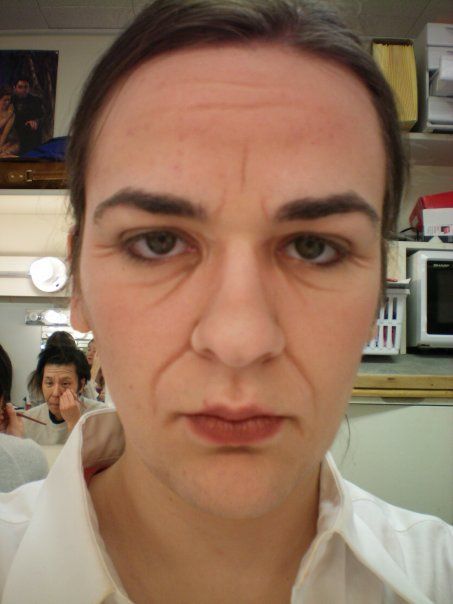 Middle Aged Makeup, Stage Makeup Theatre, Aged Makeup, Middle Age Makeup, Old Lady Makeup, Injury Makeup, Age Makeup, Old Age Makeup, Makeup Wrinkles