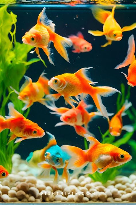 Rainbow goldfish, commonly known for their bright colors and shimmering scales, are a vibrant and eye-catching kind of goldfish that would add a flare of fun to your tank. Rainbow Goldfish, Swordtail Fish, Ocean Life Photography, Platy Fish, Pleco Fish, Cory Catfish, Fish List, Goldfish Tank, Guppy Fish