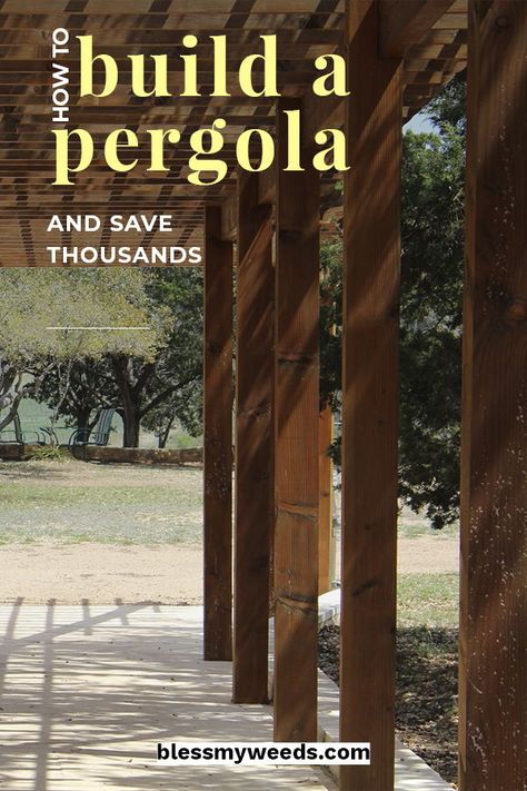 Build A Pergola, White Pergola, Back Yards, Recycled Brick, Building A Pergola, Bad Knees, Building Tips, Outdoor Diy Projects, Outdoor Diy