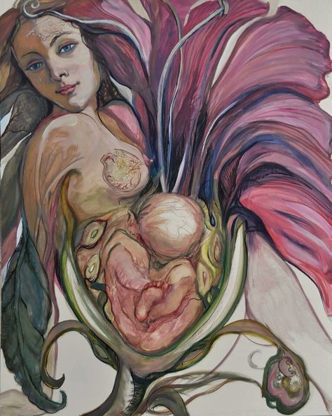 Beautiful painting of a pregnant woman by Carrie Jadus oil on canvas Pregnant Woman Painting, Pregnant Woman Drawing, Maternity Painting, Pregnancy Drawing, Birth Art, Apocalypse Art, Mother Art, Love Conquers All, Art Exhibit