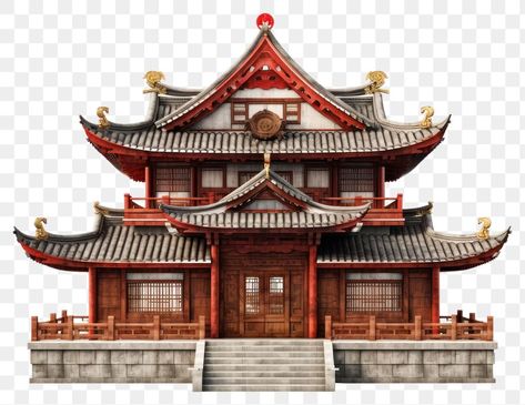 Temple Png, Png Architecture, Temple Chinese, Highlights Cover Instagram Friends, Chinese Buildings, Chinese Pagoda, Japan Temple, Chinese Temple, Japanese Temple