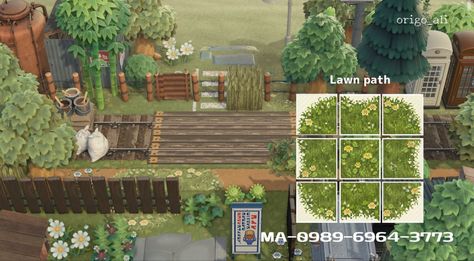 Lawn Path, Forest Dress, Animal Crossing Wild World, Path Design, Qr Codes Animal Crossing, Natural Flooring, Island 2, New Animal Crossing, Animal Crossing Game