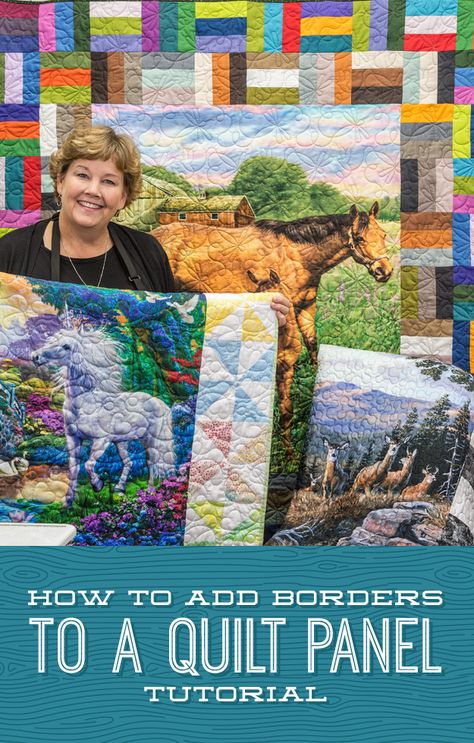 How to Add Borders to a Quilt Panel Tutorial – Missouri Star Blog Quilt Patterns Using Panel Blocks, Quilt Patterns With Panels Ideas, Large Panel Quilt Patterns, How To Make A Panel Quilt, Easy Quilt Projects For Gifts, Quilt Patterns With A Panel, Quilt Made From Panels, Quilt Panels Fabrics, Multiple Panel Quilts Ideas Layout