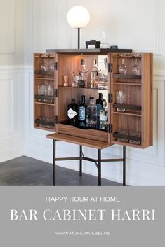 Pinterest Free Standing Bar Cabinet, Modern Outdoor Table, Home Bar Cabinet, Cocktail Cabinet, Home Bar Designs, Studio Interior Design, Scandinavian Minimalist, Display Furniture, Drinks Cabinet