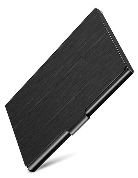 Amazon.com : MaxGear Professional Metal Business Card Holder Pocket Business Card Case Slim Business Card Carrier Business Card Holders Wallet for Men & Women, 3.7 x 2.3 x 0.3 inches, Stainless Steel, Black : Gateway Black Rectangular Card Holder For Daily Use, Functional Black Card Holder, Compact Black Card Holder, Black Rectangular Card Holder For Business, Business Card Holder Wallet, Black Leather Card Holder With Logo, Metal Business Cards, Name Card Holder, Business Card Case