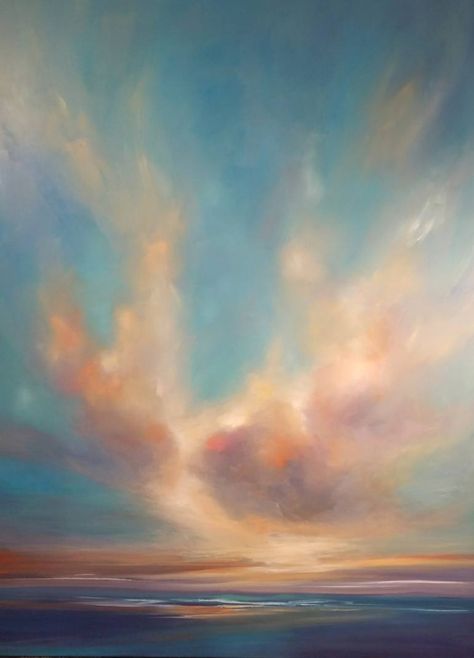 Oil Painting Inspiration, Handmade Canvas, Cloud Art, Oil Painting Texture, Sky Painting, Oil Painting Portrait, Cloud Painting, Naha, Sky Art