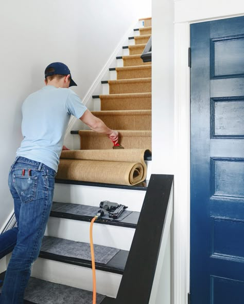 Stairs Makeover Ideas, Cubbies Mudroom, Stairs Renovation, Staircase Runner, Stair Makeover, Yellow Brick Home, Diy Staircase, Stairs Makeover, Staircase Remodel