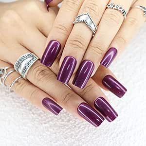 Purple Chrome Acrylic Nails, Chrome Acrylic Nails, Acrylic Nails Glossy, Nails Medium Square, Ballerina Acrylic Nails, Express Nails, Nails Sparkly, Medium Stiletto, Purple Chrome