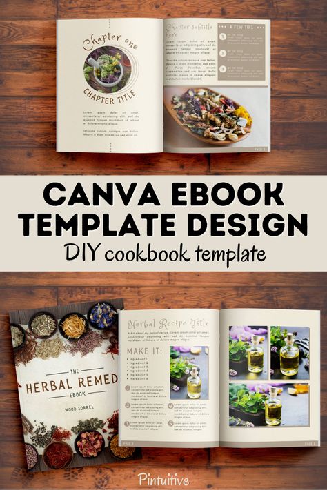 Diy Cookbook Cover, Cookbook Design Template, Lead Magnet Design, Canva Ebook Template, Ebook Template Design, Recipe Book Design, Diy Cookbook, Magnet Ideas, Canva Etsy