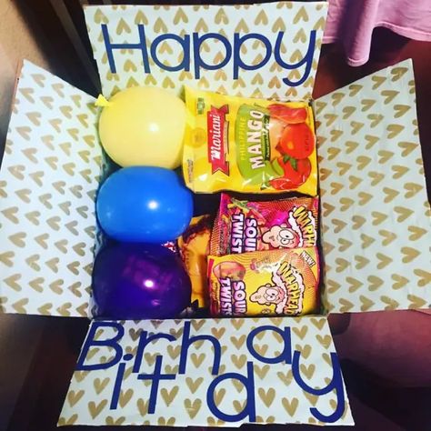 Birthday Care Package Round Up - Finding Mandee Birthday Care Package, Diy Care Package, Care Package Ideas, Birthday Care Packages, Deployment Care Packages, Package Ideas, College Care Package, How To Wrap, Baseball Birthday