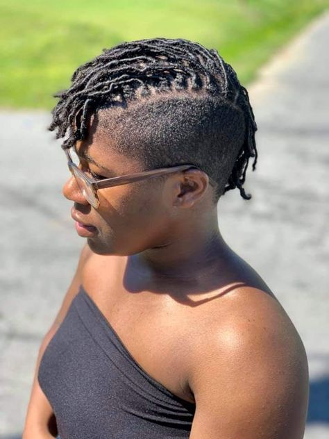 Shaved Locs Styles, Short Locs Shaved Sides, Tapered Locs, Loc Mohawk, Dreadlocks Undercut, Mohawk Dreads, Embrace Natural Hair, Loc Ideas, Short Mohawk