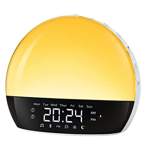 Sunrise Alarm, Kids Alarm Clock, Sunrise Alarm Clock, Sunrise And Sunset, Clock For Kids, Sound Machine, Radio Clock, Mood Light, White Noise