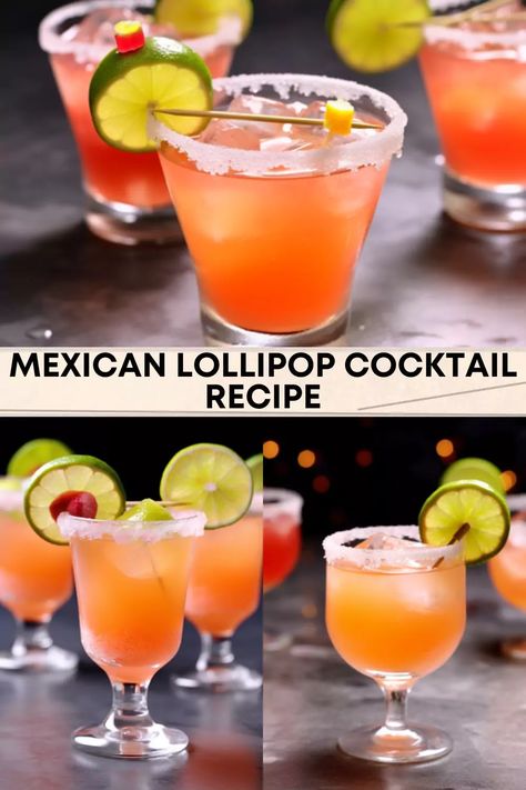 Learn how to make a delicious and refreshing Mexican Lollipop cocktail with this easy recipe. Perfect for parties or a fun night in, this drink will transport you straight to Mexico. Mexican Lollipop Drink, Mexican Lollipop Shot Recipe, Mexican Mixed Drinks, Mexican Lollipop, Watermelon Shots, Cultural Foods, Candy Cocktails, Mexican Seasoning, Recipe Mexican