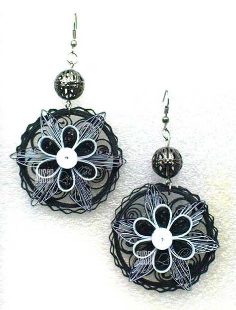 These is all of my quilling jewelry projects. This is it: Purple Blooms   Purple Blooms-2   Ethnic in Black   Ethnic in Black-2   Red & Blac... Quilling Necklace, Quilling Inspiration, Black Spirit, Quilling Jewellery, Circle Circle, Quilled Earrings, Paper Jewellery, Paper Quilling Cards, Paper Quilling Jewelry