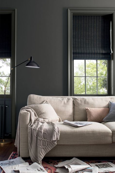 The 12 Best-Selling Benjamin Moore Paint Colors of All Time Top Paint Colors, Most Popular Paint Colors, Kendall Charcoal, Best Interior Paint, Charcoal Paint, Cleveland Rocks, Trending Paint Colors, Popular Paint Colors, Paint Colors Benjamin Moore