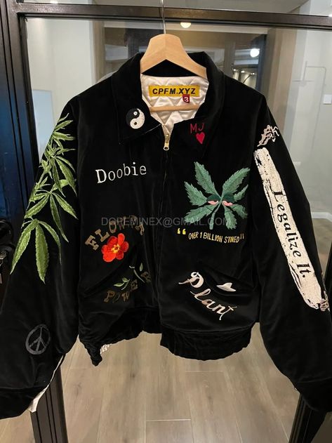 CPFM Souvenir Jacket - SKU 97111066 Cactus Plant Flea Market, Custom Jean Jacket, Headwear Fashion, Luxury Jacket, Human Made, Souvenir Jacket, Higher Learning, Concept Clothing, Street Fashion Men Streetwear