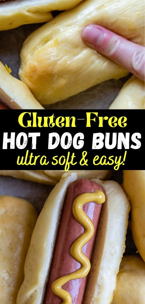 Mama Gourmand, Gluten Free Hot Pockets, Gluten Free Hot Dog Buns, Gluten Free Hot Dogs, Homemade Squishy, Hot Dog Bun, Gluten Free Buns, Pain Sans Gluten, Gf Food