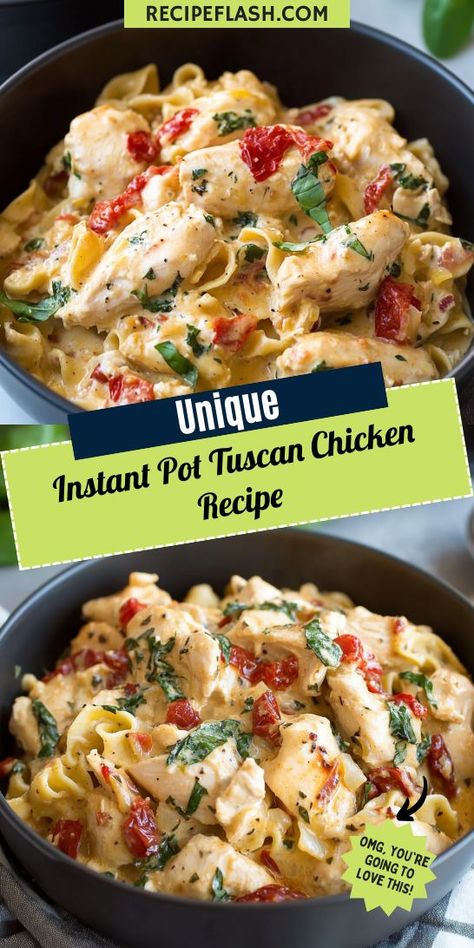 Want to elevate your weeknight dinners with a restaurant-quality meal? This Instant Pot Tuscan Chicken Recipe is your answer, combining tender chicken with vibrant Tuscan flavors! Don’t forget to save this gem for your next easy and flavorful dinner adventure! Instant Pot Tuscan Chicken, Tuscan Chicken Recipe, Flavorful Dinner, Tuscan Chicken, Spinach And Cheese, Sun Dried Tomatoes, Instapot Recipes, Tender Chicken, Chicken Tenders