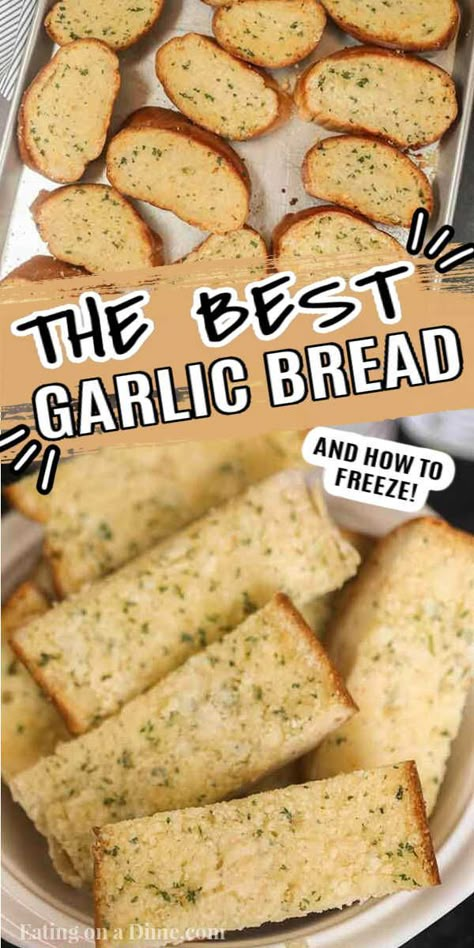 Diy Garlic Bread, French Garlic Bread, Homemade Cheesy Garlic Bread, Garlic Loaf, Best Garlic Bread Recipe, Easy Garlic Bread Recipe, Best Garlic Bread, Texas Toast Garlic Bread, Frozen Garlic