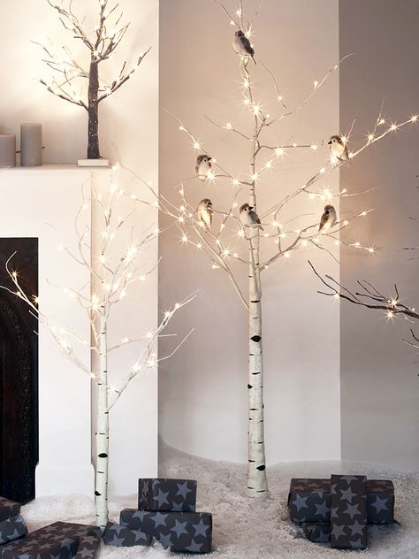 Birch tree decor christmas