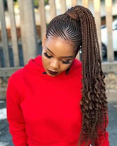 Corn Roll Ponytail Hairstyles, Corn Roll Pony Hairstyles, High Ponytail Cornrows, Summer Cornrows, Genie Ponytail, Ponytail Cornrows, Straight Up Hairstyles, Protective Styles For Natural Hair Short, Ponytails Hairstyles